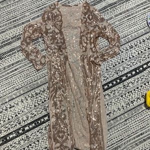 Sequin Rose Gold Duster